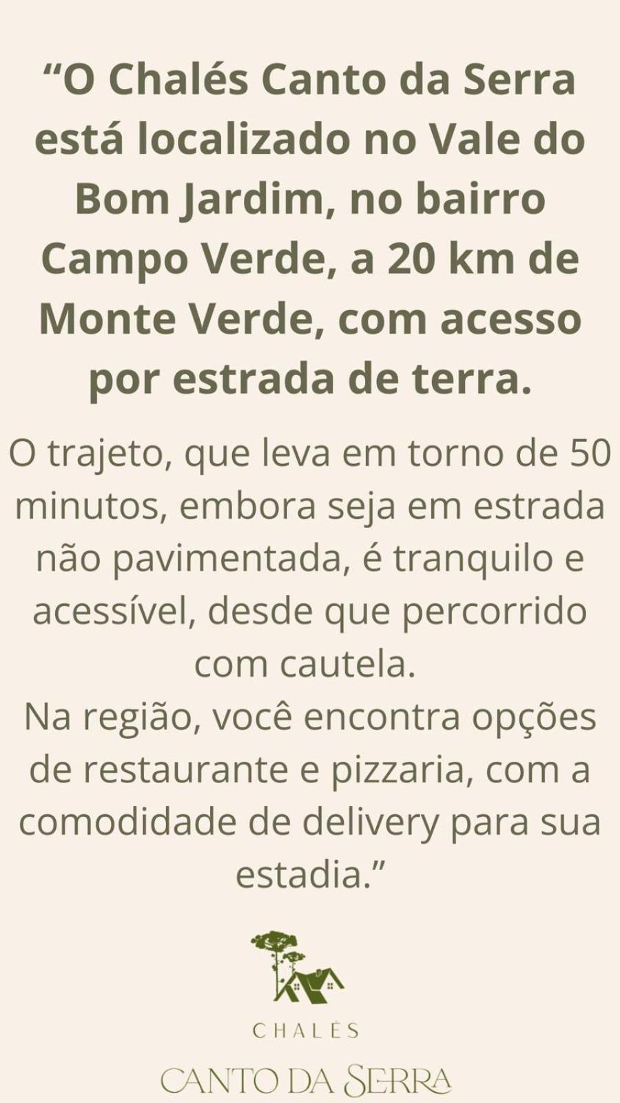 Chales Canto Da Serra Monte Verde  Eksteriør bilde
